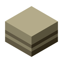 Poster - Carton grey box icon. Isometric of carton grey box vector icon for web design isolated on white background