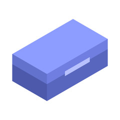 Poster - Blue tool box icon. Isometric of blue tool box vector icon for web design isolated on white background