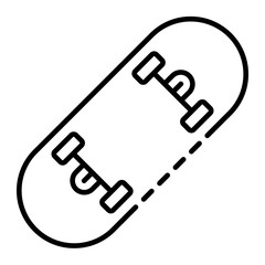 Sticker - Kid skateboard icon. Outline kid skateboard vector icon for web design isolated on white background