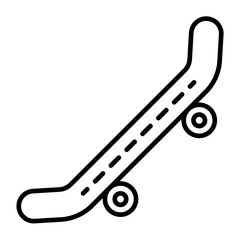 Wall Mural - Side of skateboard icon. Outline side of skateboard vector icon for web design isolated on white background