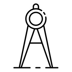 Poster - Compass icon. Outline compass vector icon for web design isolated on white background