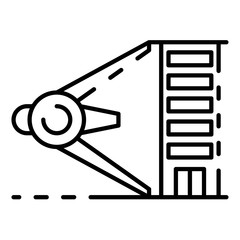 Poster - Building high measurement icon. Outline building high measurement vector icon for web design isolated on white background
