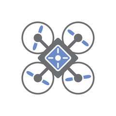 Poster - Drone icon on white background for graphic and web design, Modern simple vector sign. Internet concept. Trendy symbol for website design web button or mobile app
