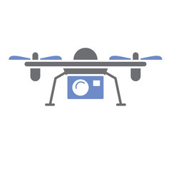 Poster - Drone icon on white background for graphic and web design, Modern simple vector sign. Internet concept. Trendy symbol for website design web button or mobile app