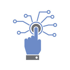 Poster - Finger print scanner icon on white background for graphic and web design, Modern simple vector sign. Internet concept. Trendy symbol for website design web button or mobile app