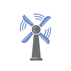 Poster - Wind mill icon on white background for graphic and web design, Modern simple vector sign. Internet concept. Trendy symbol for website design web button or mobile app