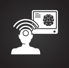 Poster - Telepathy icon on white background for graphic and web design, Modern simple vector sign. Internet concept. Trendy symbol for website design web button or mobile app