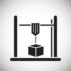 Poster - 3D Printer icon on white background for graphic and web design, Modern simple vector sign. Internet concept. Trendy symbol for website design web button or mobile app