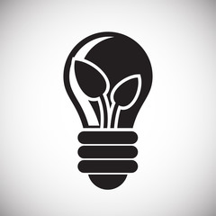 Poster - Eco energy icon on white background for graphic and web design, Modern simple vector sign. Internet concept. Trendy symbol for website design web button or mobile app