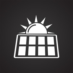 Poster - Solar battery icon on black background for graphic and web design, Modern simple vector sign. Internet concept. Trendy symbol for website design web button or mobile app