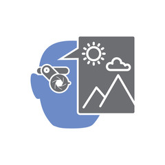 Poster - Augmented reality icon on white background for graphic and web design, Modern simple vector sign. Internet concept. Trendy symbol for website design web button or mobile app