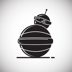 Poster - Bot pet icon on white background for graphic and web design, Modern simple vector sign. Internet concept. Trendy symbol for website design web button or mobile app