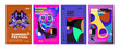 Summer Colorful Art and Music Festival Poster and Cover Template for Event, Magazine, and Web Banner.