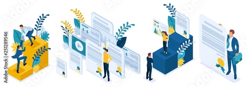 Fotografía Isometric Education and Coaching is Key to Success