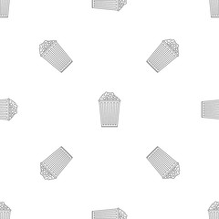 Poster - Popcorn box pattern seamless vector repeat geometric for any web design