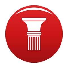 Poster - Fluted column icon. Simple illustration of fluted column vector icon for any design red