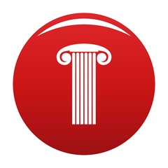 Poster - Marble column icon. Simple illustration of marble column vector icon for any design red