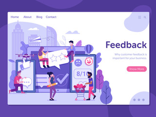 Wall Mural - excellent client service landing page template for internet advertising. positive client feedback we