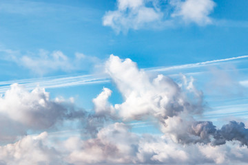 Wall Mural - smoke production with clouds in the sky