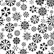 © Aga Bell - Vector Folklore Pysanky Rosettes in b&w seamless pattern background. Perfect for fabric, scrapbooking and wallpaper projects.
