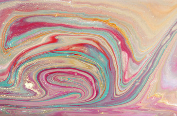  Multicolored gold marbling pattern. Golden marble liquid texture.
