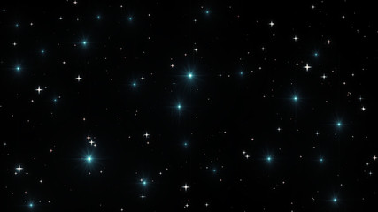 Wall Mural - night sky with stars sparkling on black background