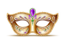 Vector Mardi Gras Venetian Mask Brazil Carnival
