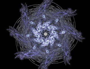 Poster - Abstract fractal patterns and shapes. Fractal texture for prints.