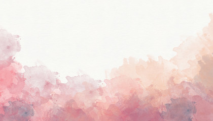 Wall Mural - pink coral purple abstract watercolor background
