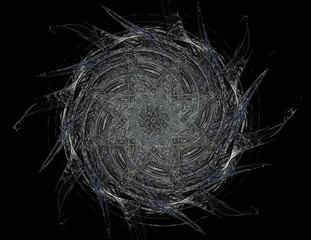 Wall Mural - abstract fractal wreckage digital artwork for creative graphic design