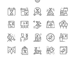 Poster - DNA Day Well-crafted Pixel Perfect Vector Thin Line Icons 30 2x Grid for Web Graphics and Apps. Simple Minimal Pictogram