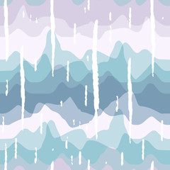 Poster - Abstract wavy line pattern, seamless vector geometric background.
