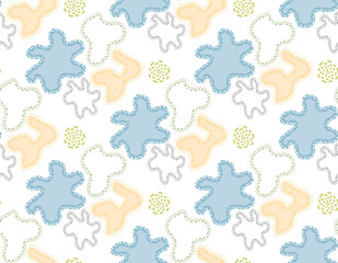  Seamless pattern with abstract details in light shades.