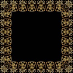 Abstract golden floral pattern