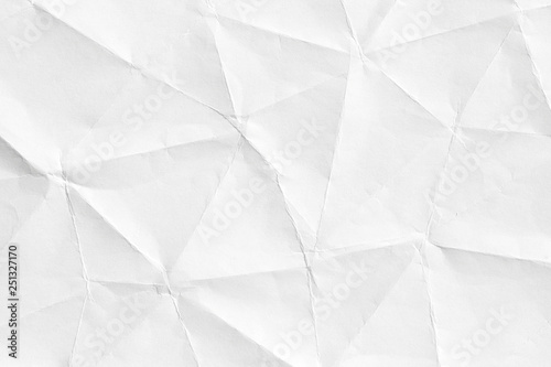 Texture Of Old Crumpled Origami Paper White Background In