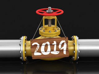 Poster - Pipeline with 2019. Image with clipping path
