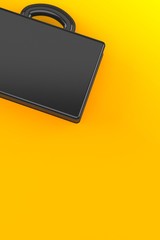 Poster - Briefcase on orange background