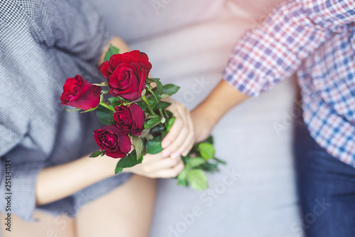 rose given to girlfriend
