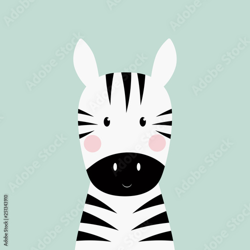Wektor: zebra head card zebra head card