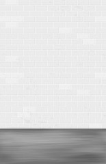 Wall Mural - gray brick wall and dark ground