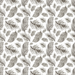 Canvas Print - Seamless pattern on white background