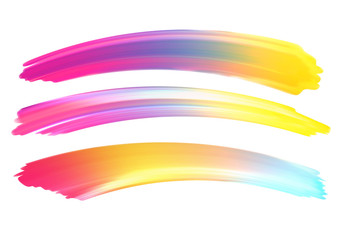 Wall Mural - Vector paint daubs set.