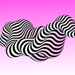 Wall Mural - Wavy abstract structure background.