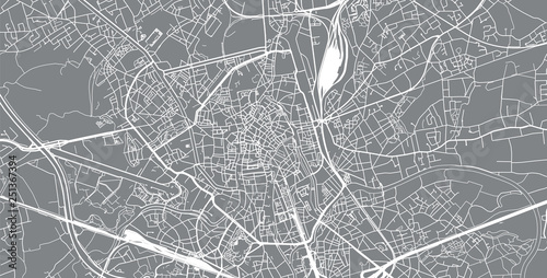 Cuadros en Lienzo Urban vector city map of Ghent, Belgium