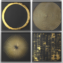 3D Wall Art, Paintings With Gold Leaf