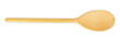 © vadarshop - Top view of a wooden spoon on a white background