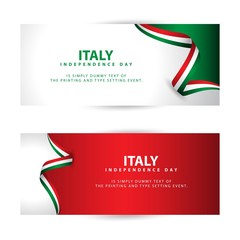 Wall Mural - Italy Independence Day Vector Template Design Illustration