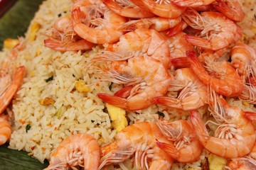 Sticker - Shrimp fried rice with vegetables is delicious