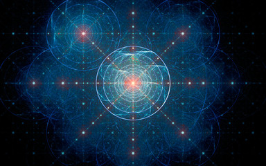 Aufkleber - digital generated image in the form of abstract geometric shapes of various shades and colors for use in web design and computer graphics