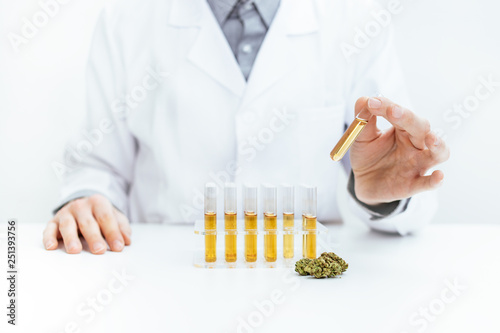 Fotomural Gewinnung von medizinischen Cannabis Öl
